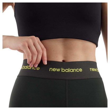 Black - Side - New Balance Womens-Ladies High Rise Fitted Leggings