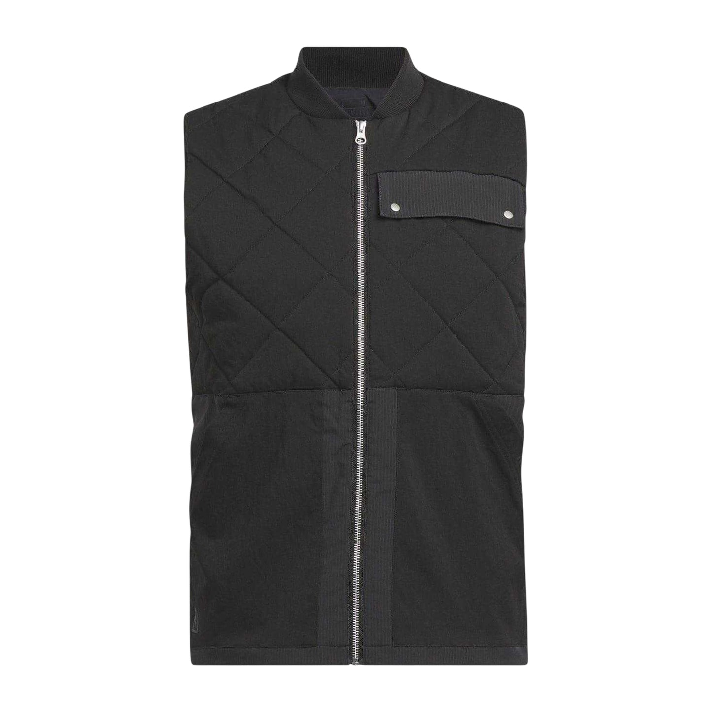 Black - Front - Adidas Mens Golf Quilted Recycled Polyester Gilet
