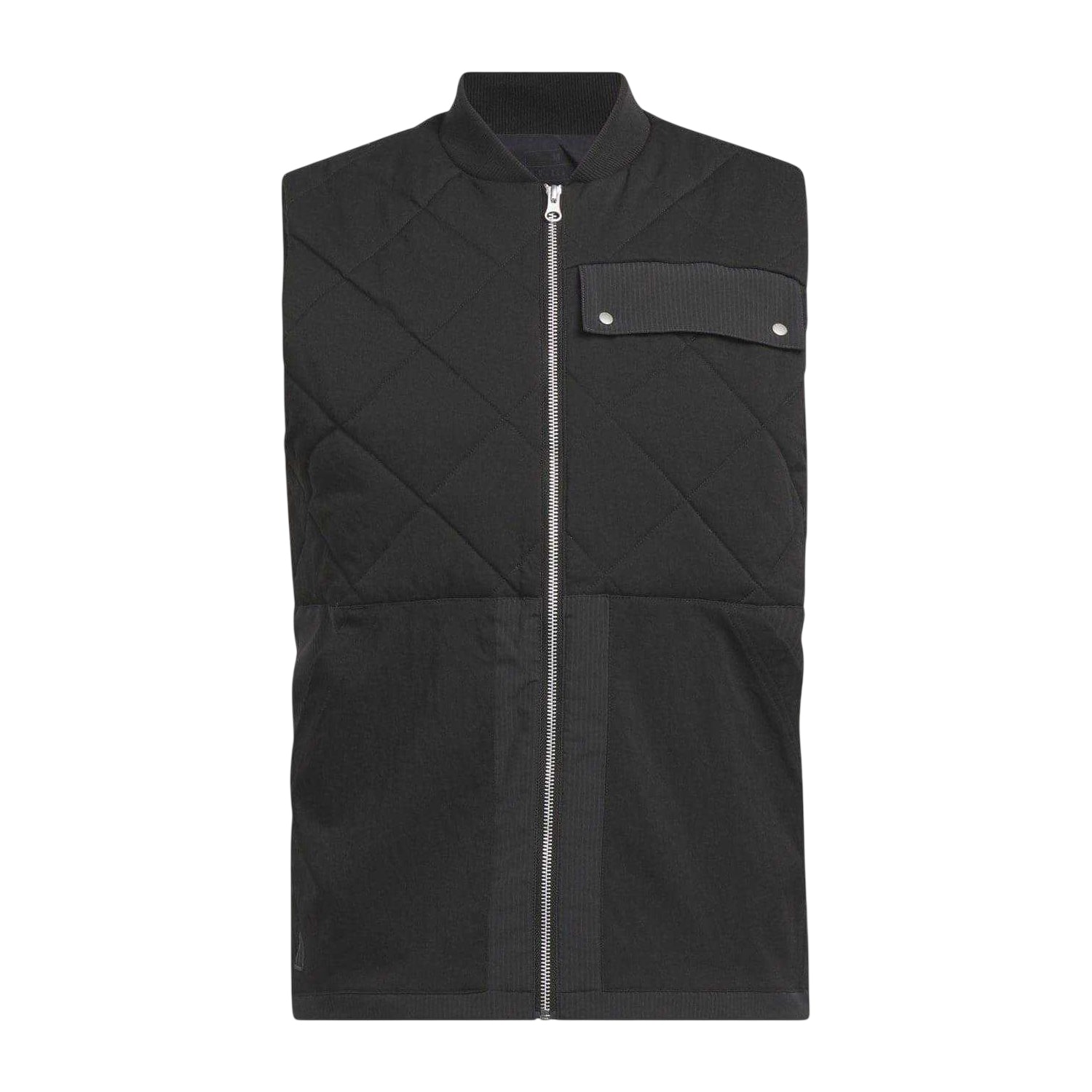 Black - Front - Adidas Mens Golf Quilted Recycled Polyester Gilet