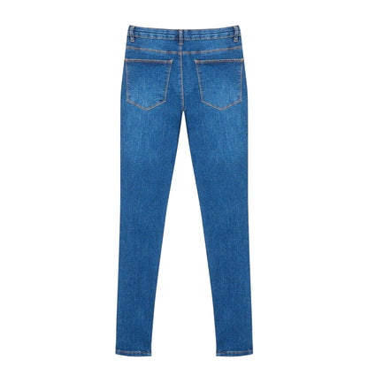 Blue - Back - Be You Girls Cotton Denim Skinny Jeans
