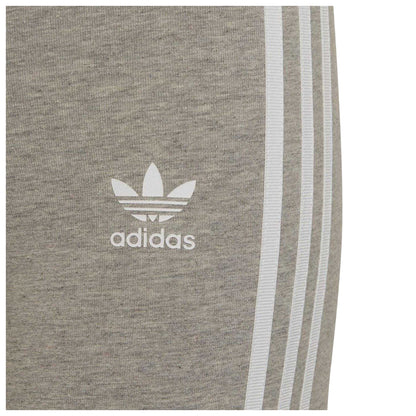 Grey Marl - Side - Adidas Girls Adicolor Leggings