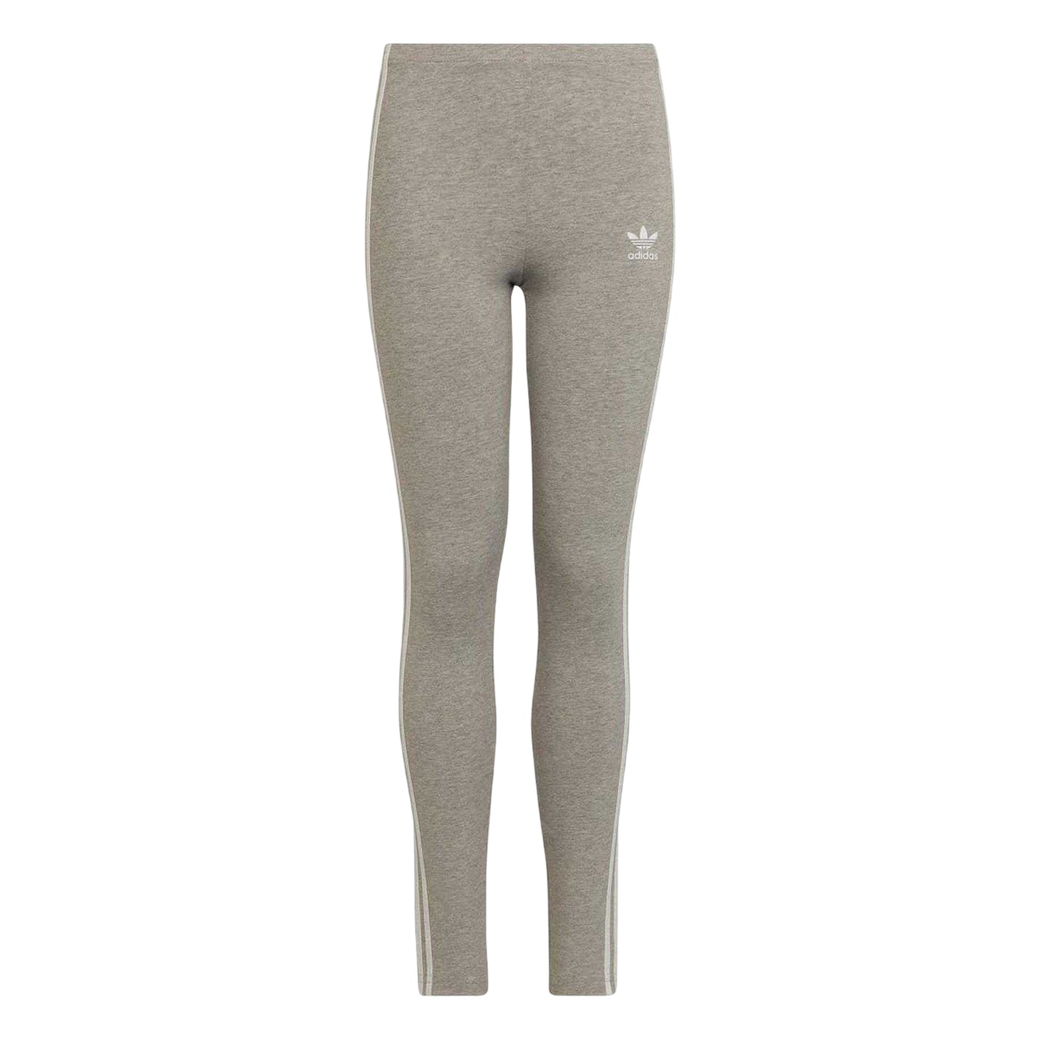 Grey Marl - Front - Adidas Girls Adicolor Leggings