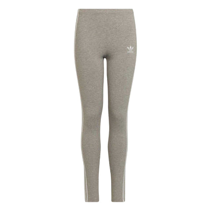 Grey Marl - Front - Adidas Girls Adicolor Leggings