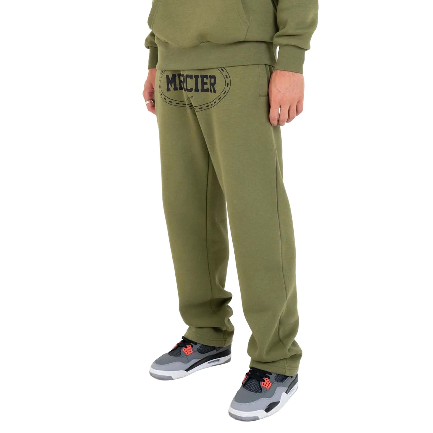 Khaki Green - Back - Mercier Mens Maison Jogging Bottoms