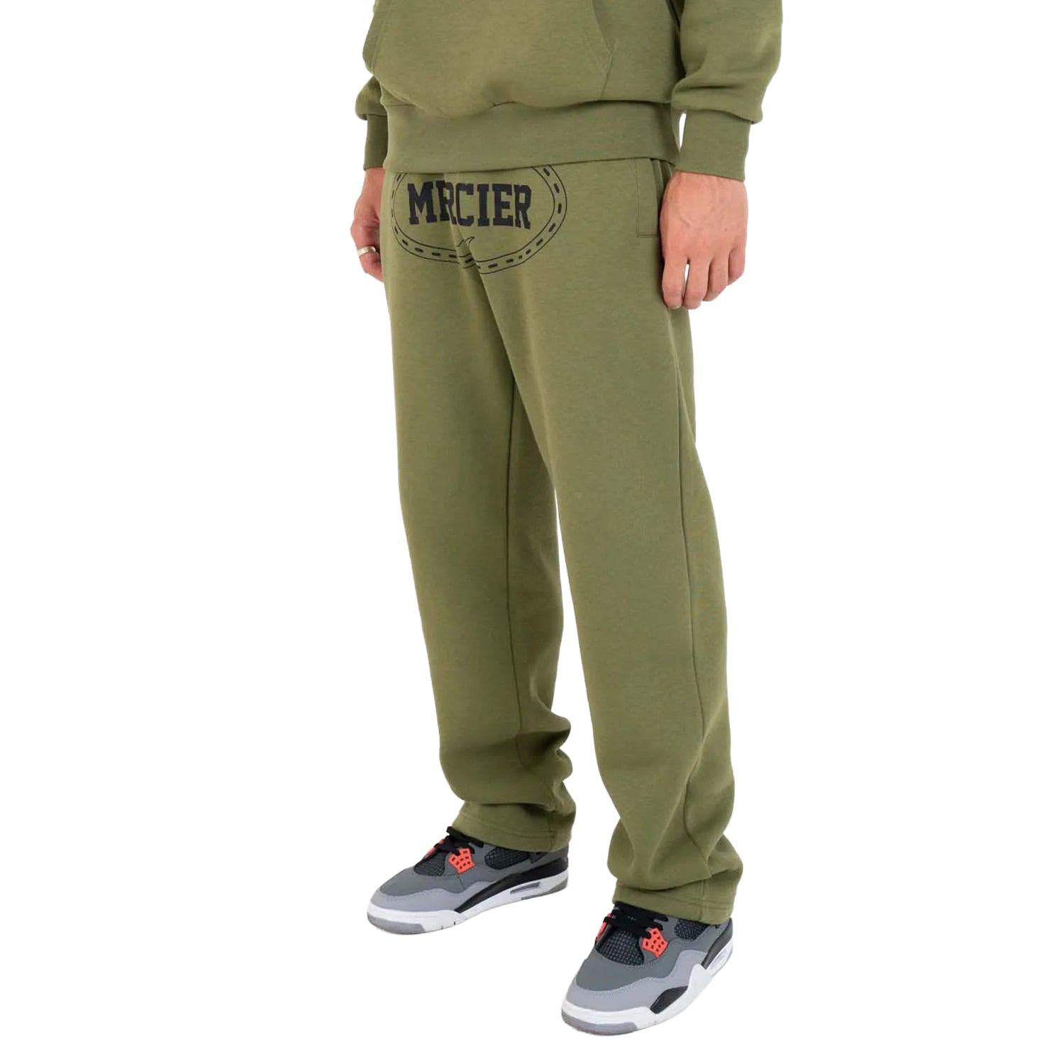 Khaki Green - Back - Mercier Mens Maison Jogging Bottoms