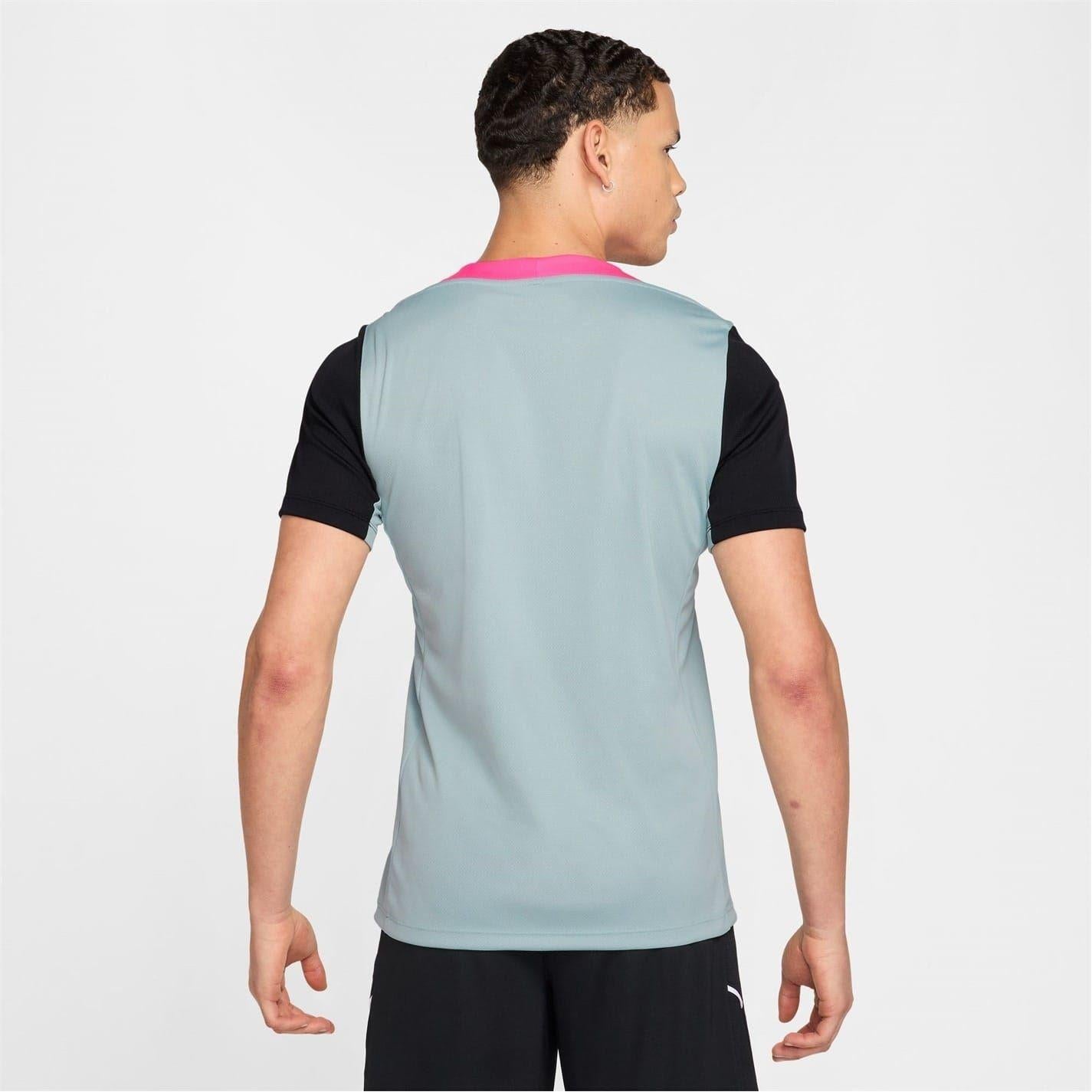 Grey-Pink - Back - Nike Mens Strike Football Shirt