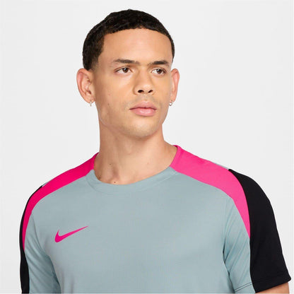 Grey-Pink - Side - Nike Mens Strike Football Shirt