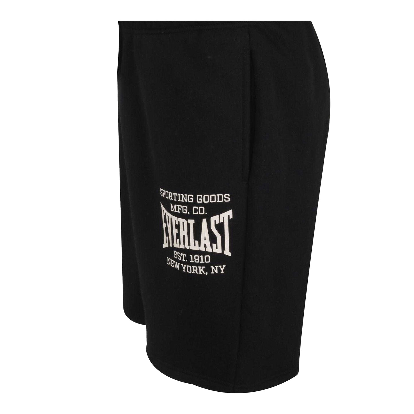 Black-White - Side - Everlast Unisex Adult Greatness Fleece Sweat Shorts