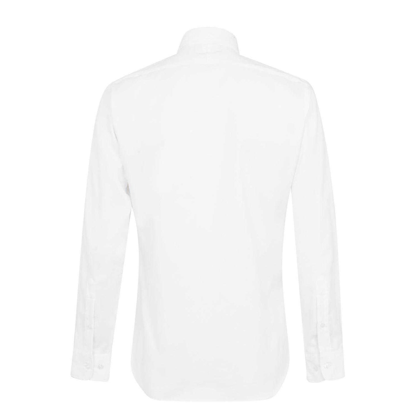 White - Back - Haines and Bonner Mens Oxford Cotton Slim Button-Down Shirt