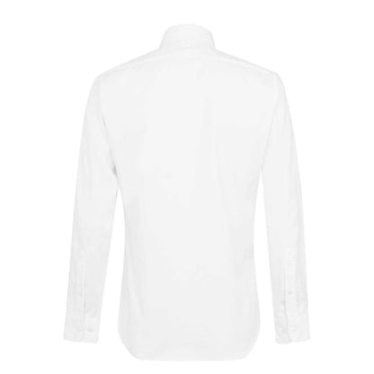 White - Back - Haines and Bonner Mens Oxford Cotton Slim Button-Down Shirt