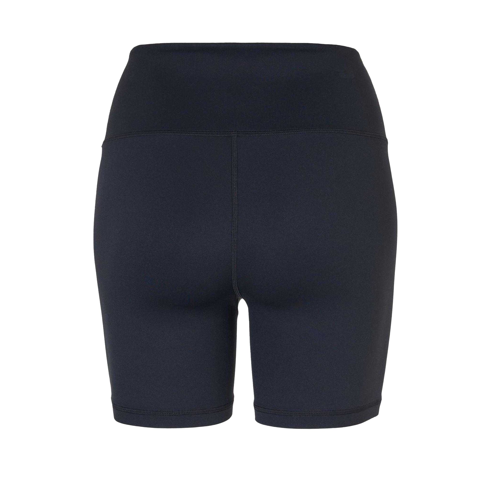 Black - Back - USA Pro Womens-Ladies Wrap Front High Waist Cycling Shorts