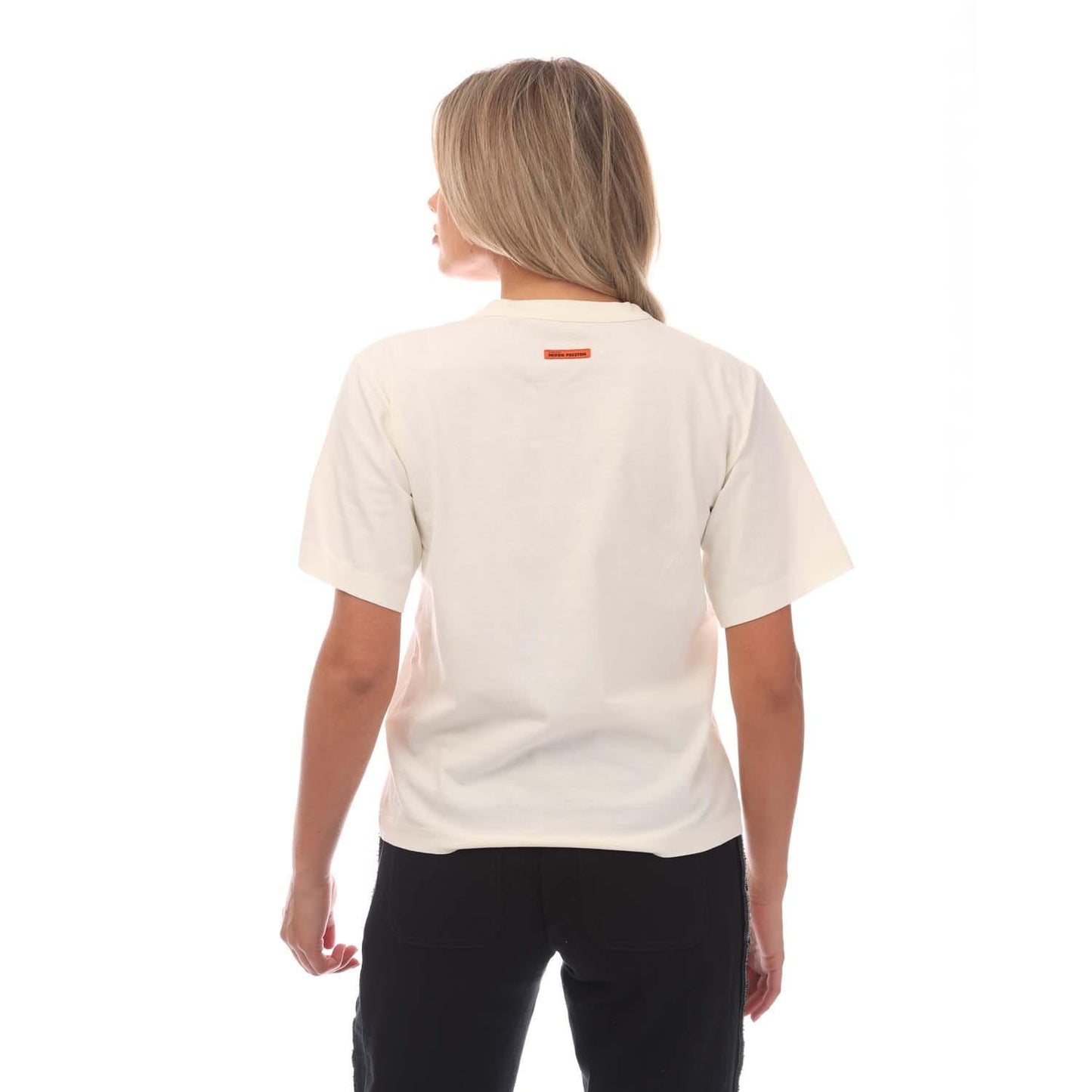 White-Black - Back - Heron Preston Womens-Ladies Regular T-Shirt