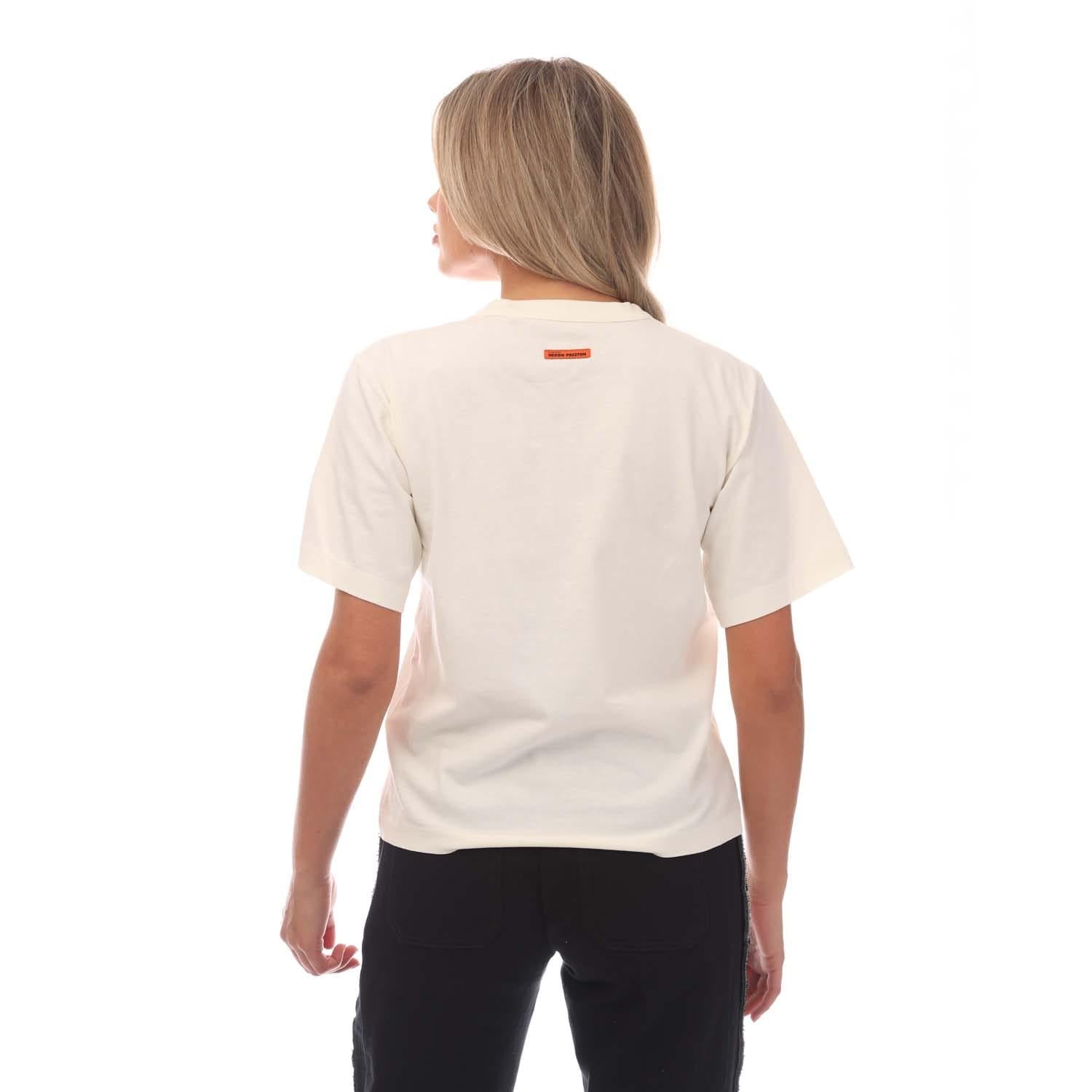 White-Black - Back - Heron Preston Womens-Ladies Regular T-Shirt