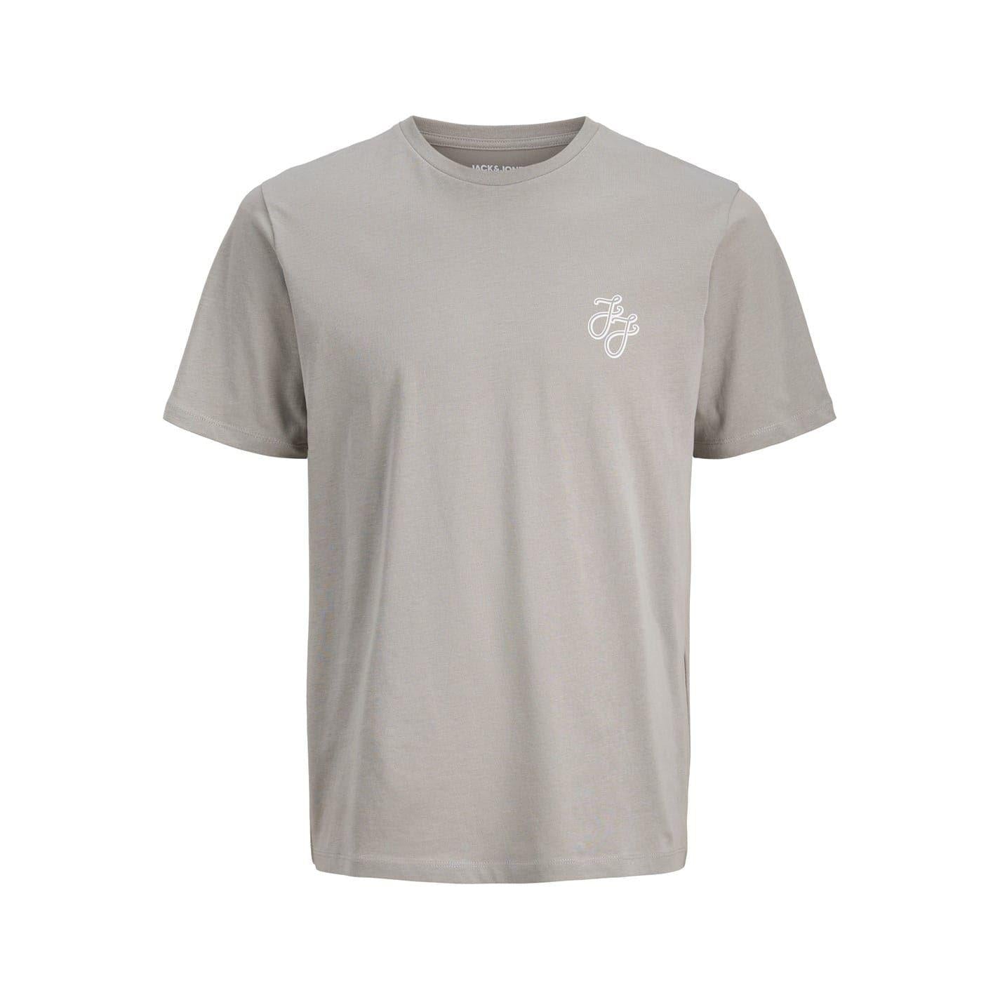 Navy-White-Black-Grey-Khaki Green - Side - Jack And Jones Mens Corp Cotton T-Shirt (Pack of 5)
