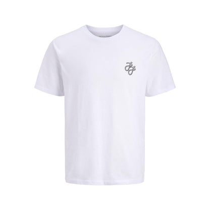 Navy-White-Black-Grey-Khaki Green - Pack Shot - Jack And Jones Mens Corp Cotton T-Shirt (Pack of 5)