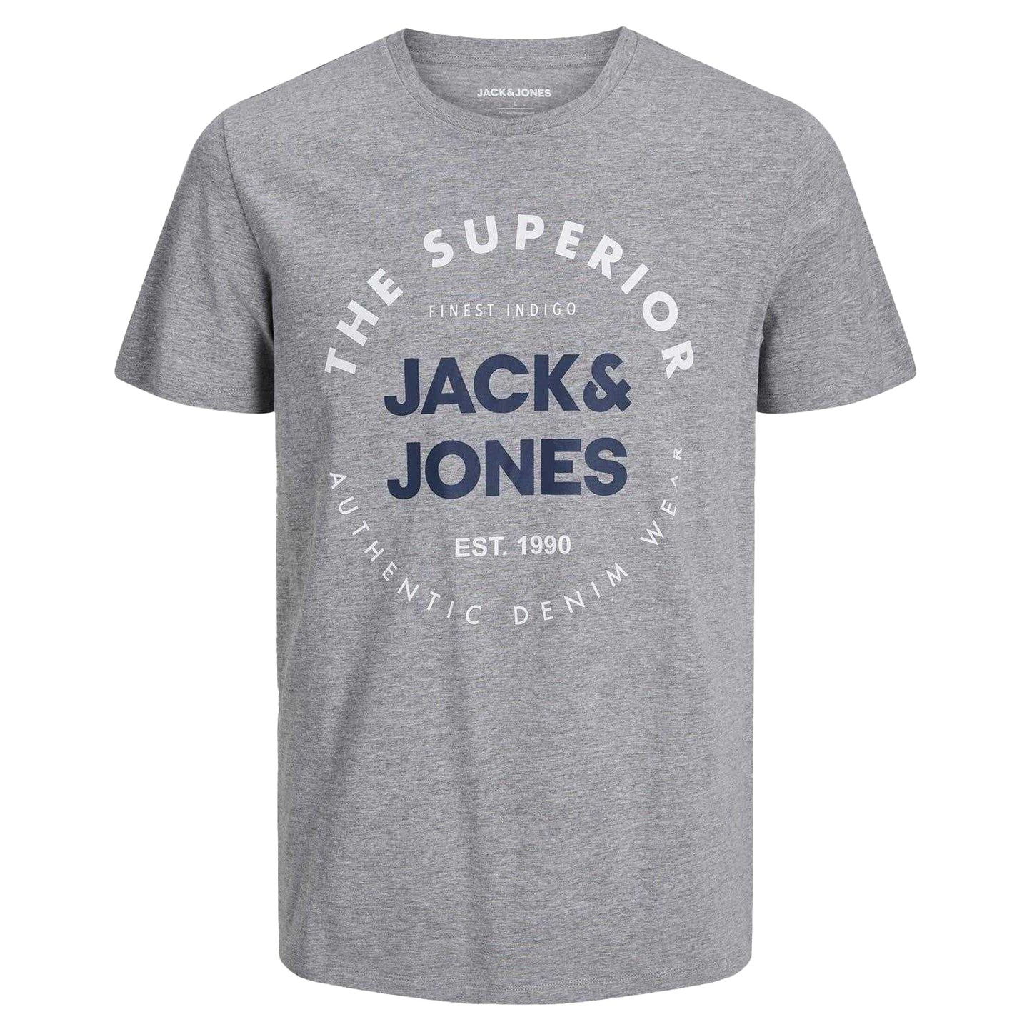 White-Grey-Burgundy-Khaki-Navy - Back - Jack And Jones Mens Corp Cotton T-Shirt (Pack of 5)