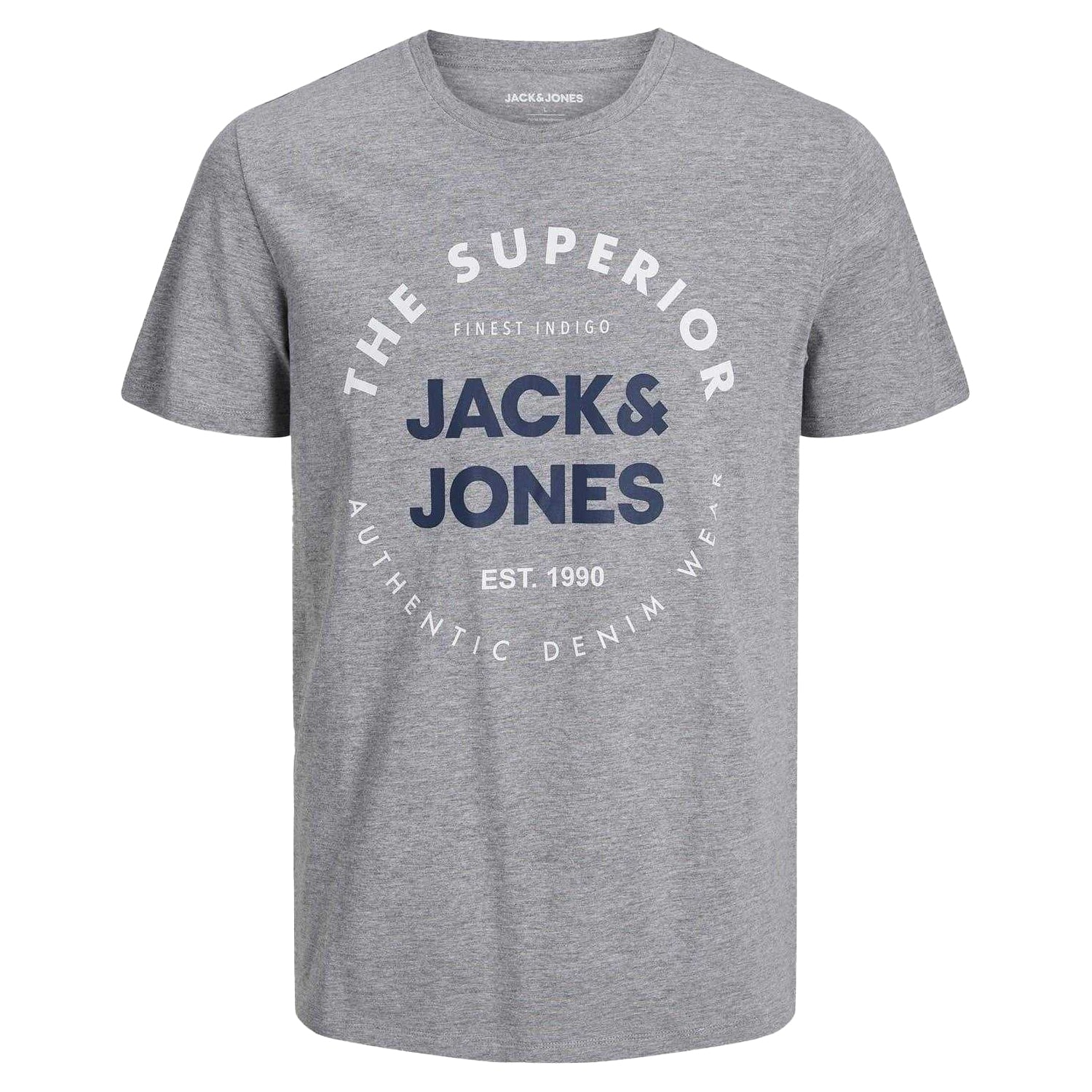 White-Grey-Burgundy-Khaki-Navy - Back - Jack And Jones Mens Corp Cotton T-Shirt (Pack of 5)