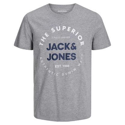 White-Grey-Burgundy-Khaki-Navy - Back - Jack And Jones Mens Corp Cotton T-Shirt (Pack of 5)