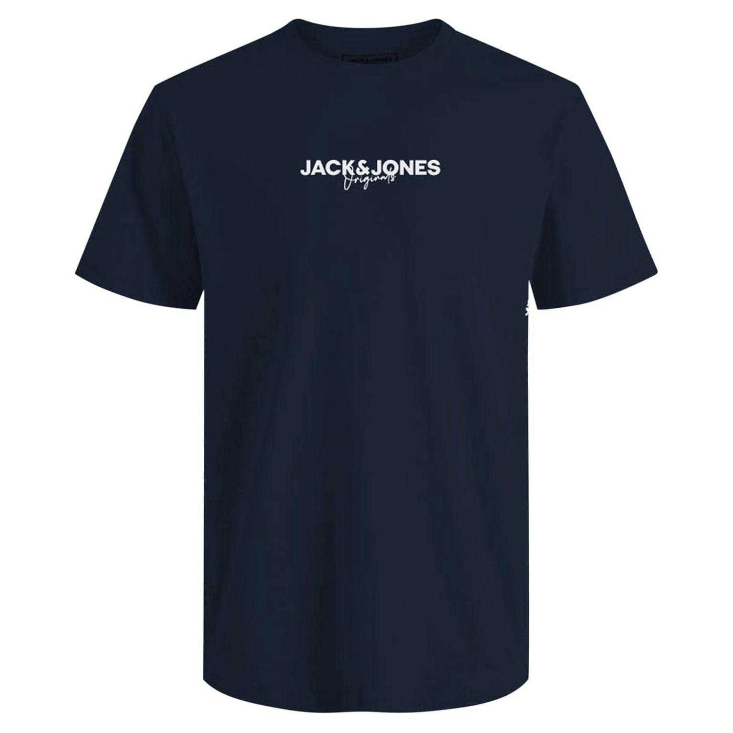 White-Grey-Navy-Olive-Beige - Pack Shot - Jack And Jones Mens Corp Cotton T-Shirt (Pack of 5)