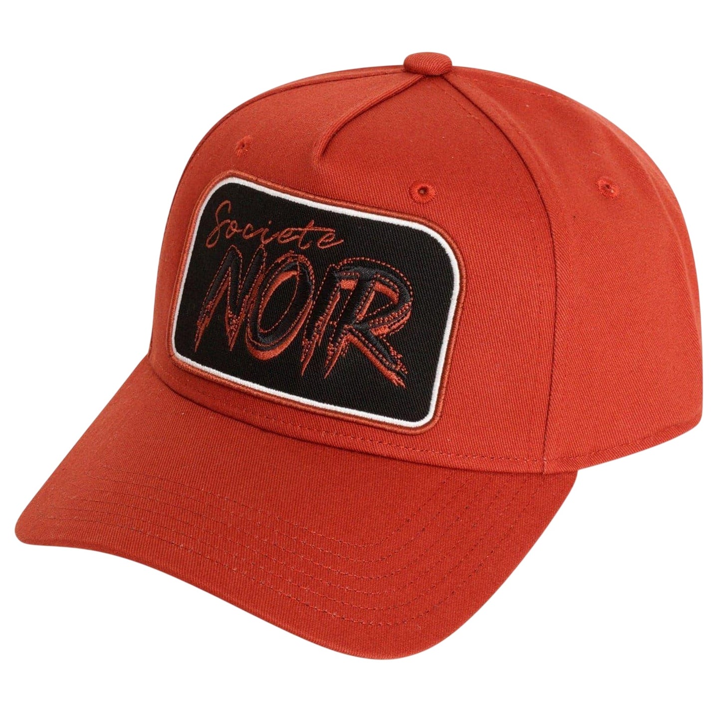 Maroon - Front - Societe Noir Unisex Adult Script Logo Snapback Cap