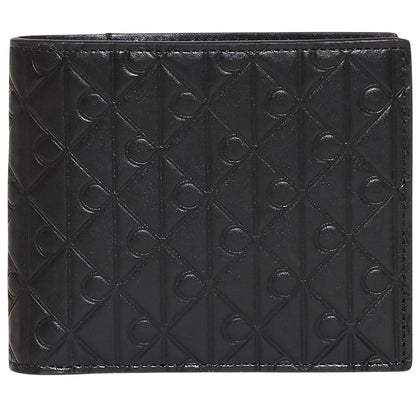 Black Print - Front - Calvin Klein Embossed Leather Wallet