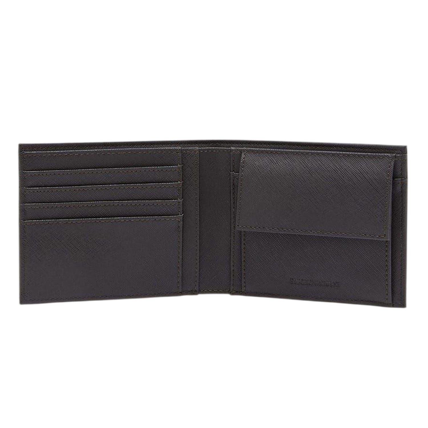 Ebony Black - Side - Emporio Armani Bifold Logo Wallet