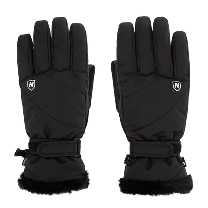 Black - Front - Nevica Unisex Adult Meribel Logo Winter Gloves