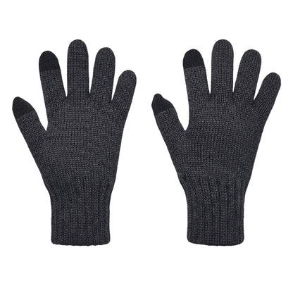 Black - Back - Under Armour Mens Halftime Knitted Wool Gloves