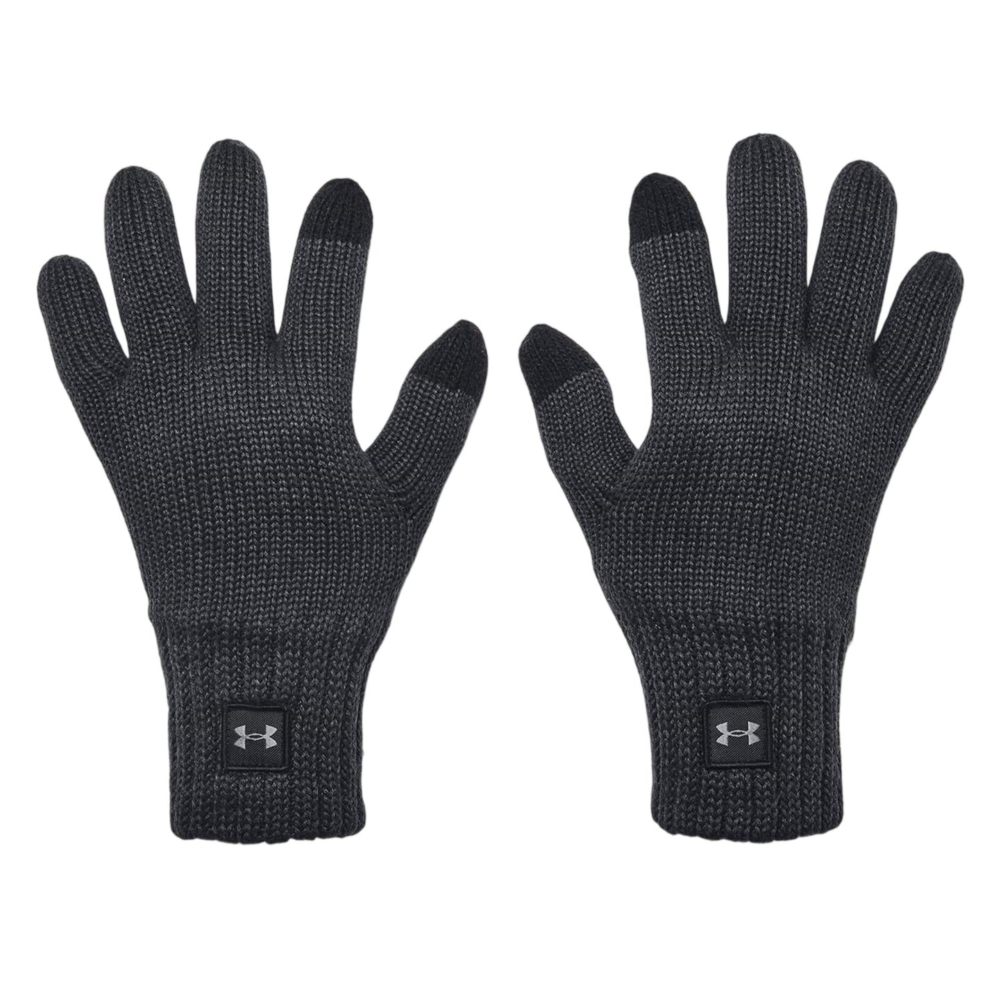 Black - Front - Under Armour Mens Halftime Knitted Wool Gloves