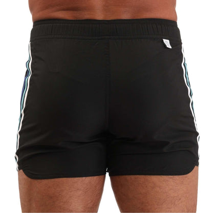 Black - Back - Adidas Mens Split Swim Shorts