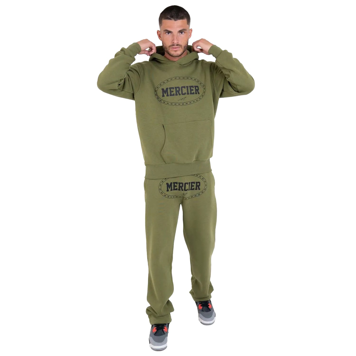 Khaki Green - Side - Mercier Mens Maison Hoodie