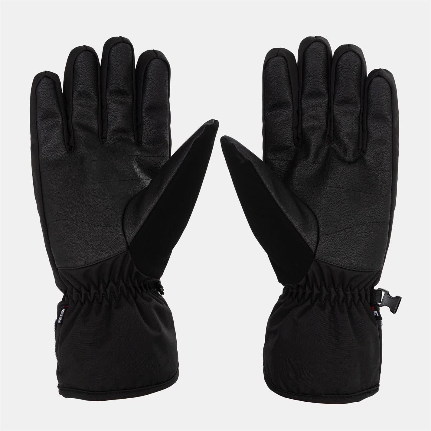 Black - Back - Nevica Unisex Adult Meribel Logo Ski Gloves