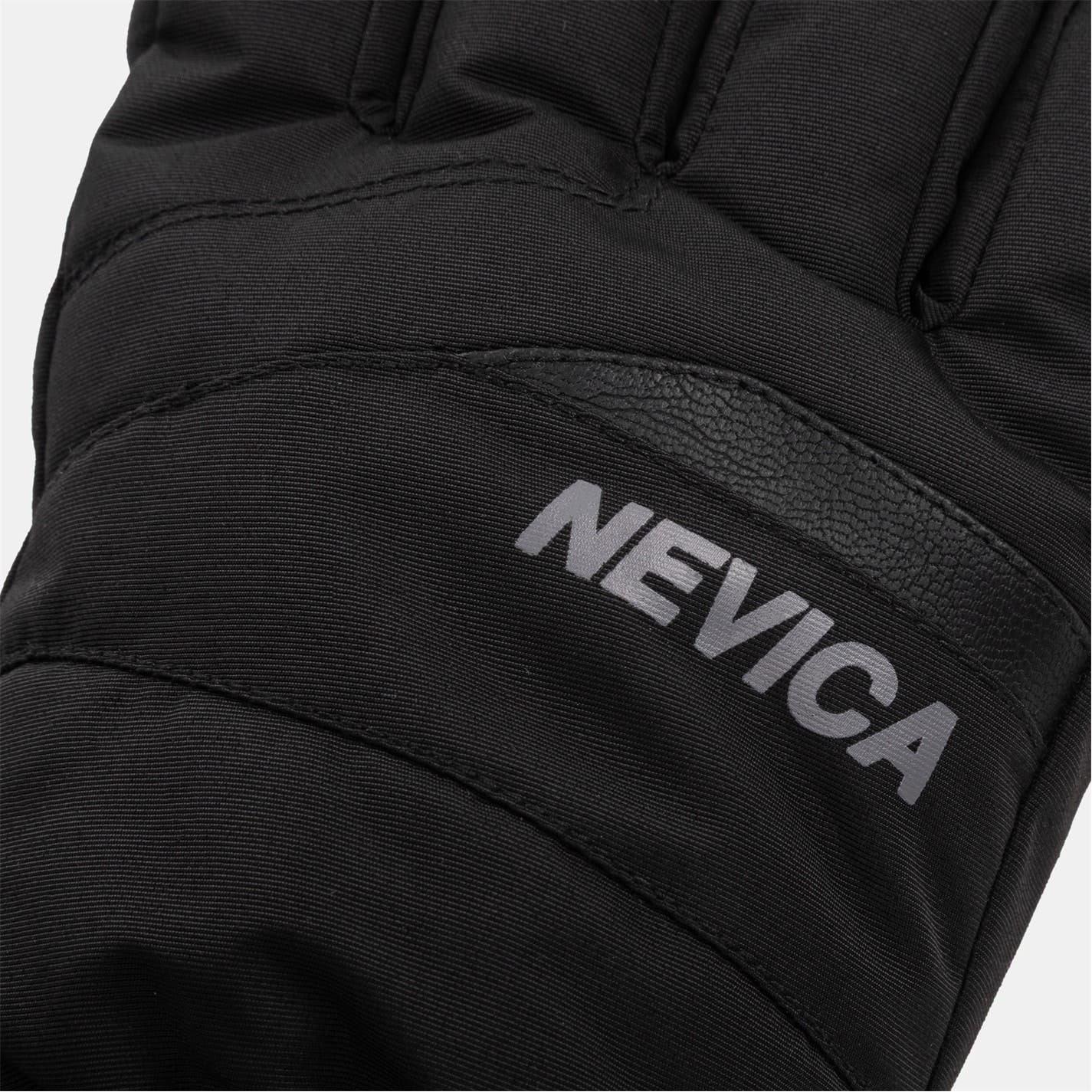 Black - Side - Nevica Unisex Adult Meribel Logo Ski Gloves