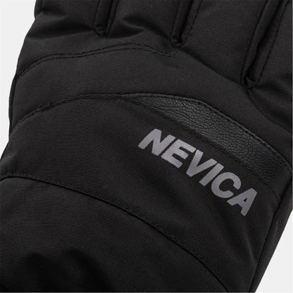 Black - Side - Nevica Unisex Adult Meribel Logo Ski Gloves