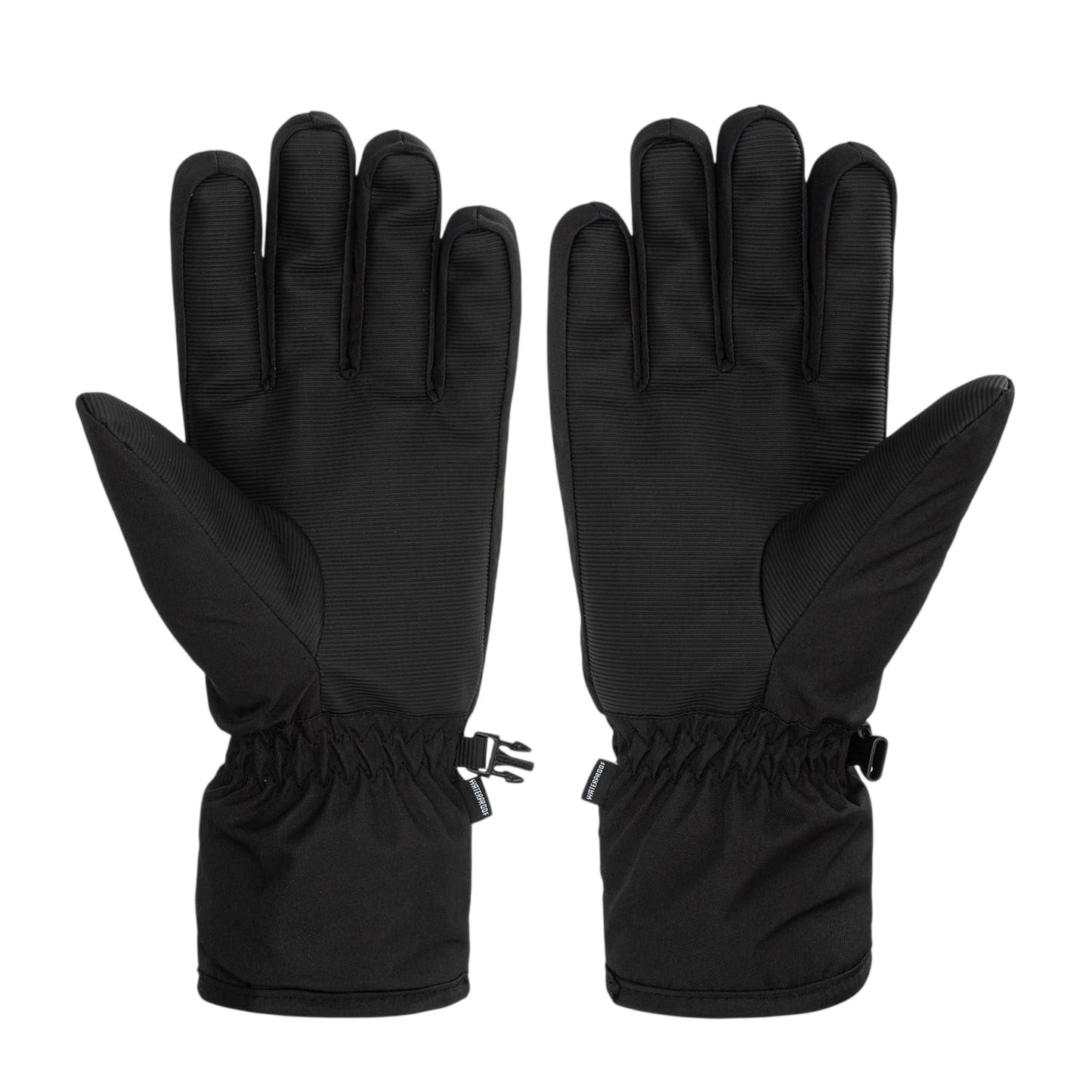Black - Back - Campri Raise Polyester Logo Winter Gloves