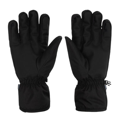 Black - Back - Campri Mens Logo Ski Gloves