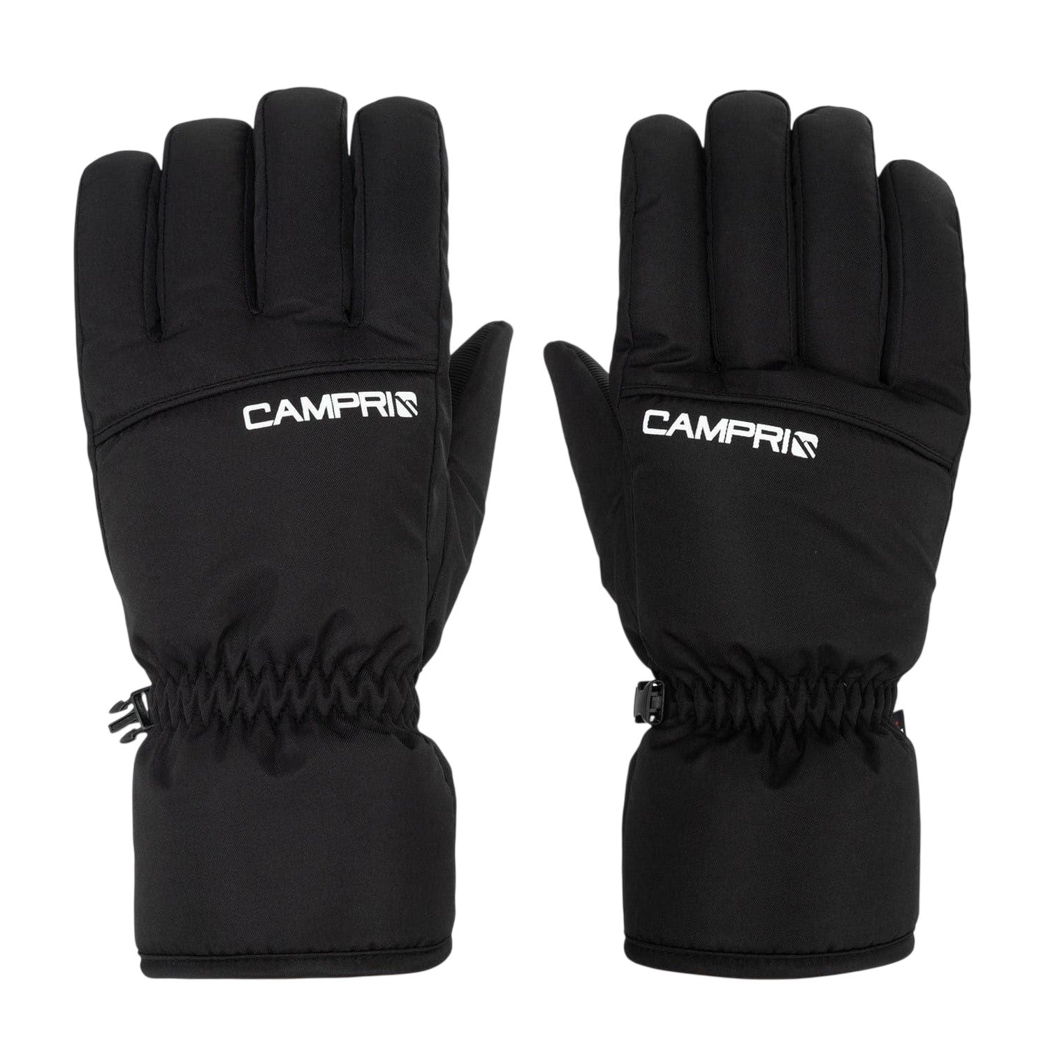 Black - Front - Campri Mens Logo Ski Gloves