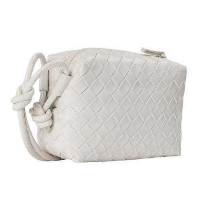 Cream - Back - Jack Wills Woven Leather Crossbody Bag