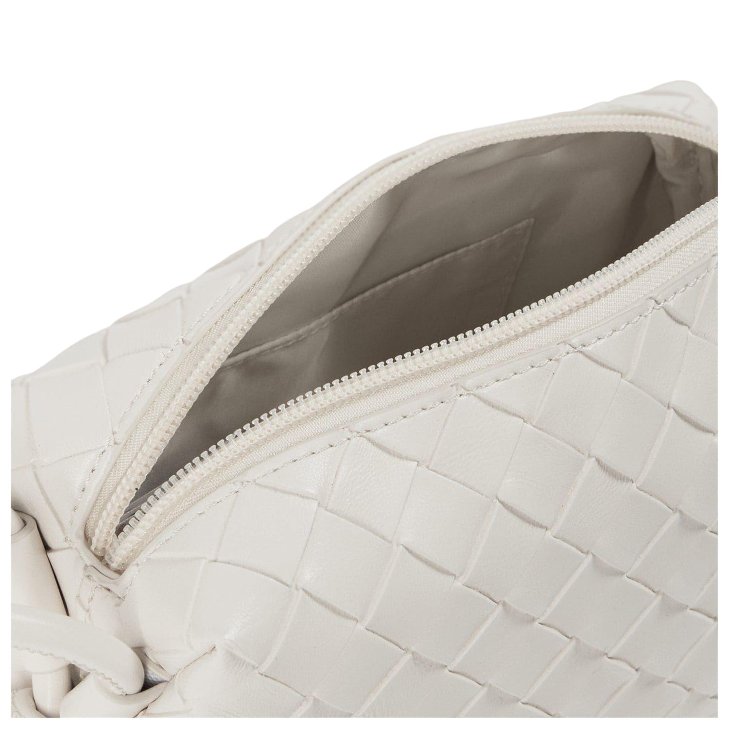 Cream - Side - Jack Wills Woven Leather Crossbody Bag