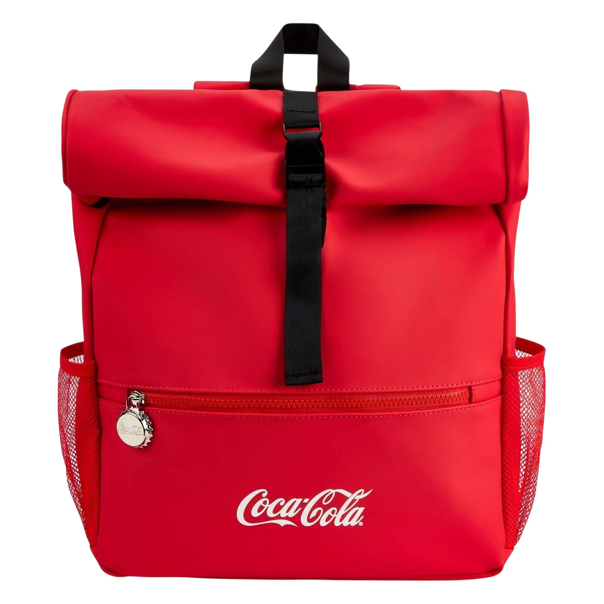 Red - Front - Coca-Cola Roll Top Backpack