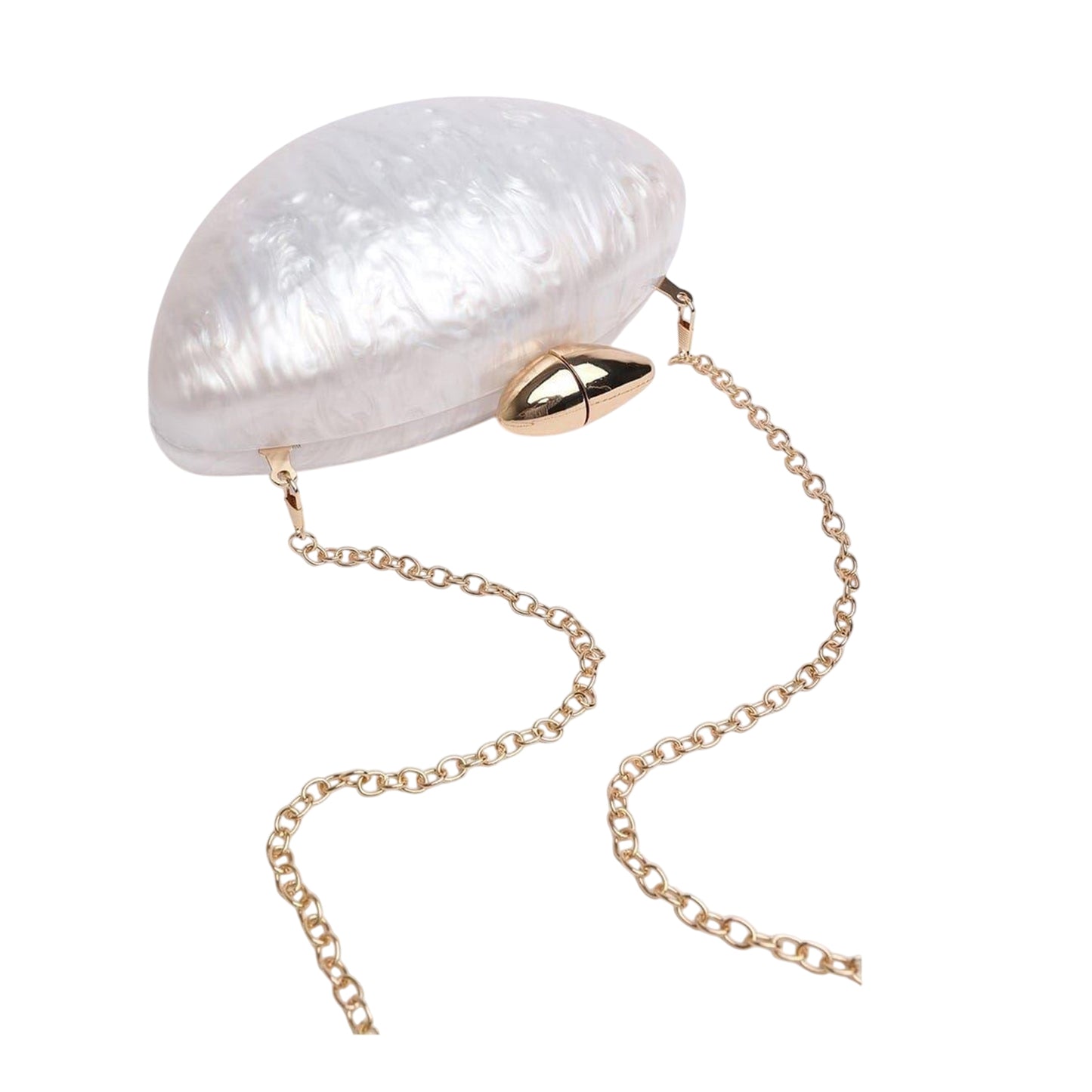 White - Back - Where´s That From Ocean Oval Party Clutch Bag