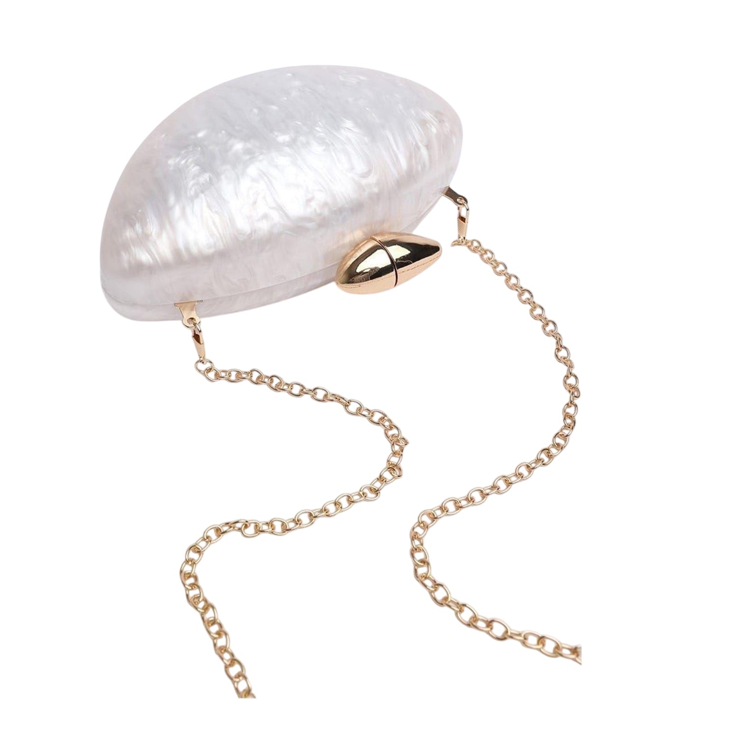 White - Back - Where´s That From Ocean Oval Party Clutch Bag