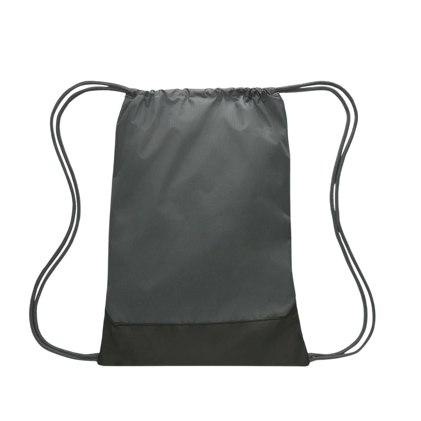 Grey-White - Back - Nike Brasilia Logo Gym Drawstring Bag
