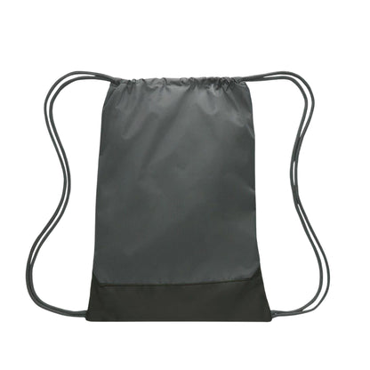 Grey-White - Back - Nike Brasilia Logo Gym Drawstring Bag