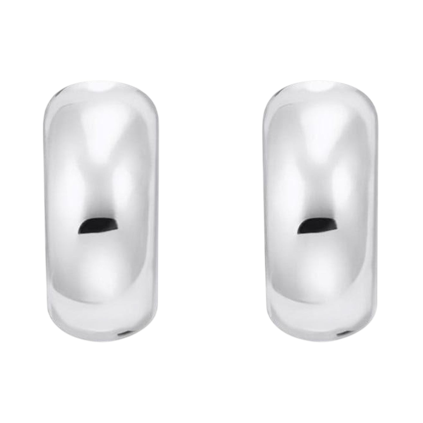 Silver - Front - Thomas Sabo Polished Chunky Hoop Earrings