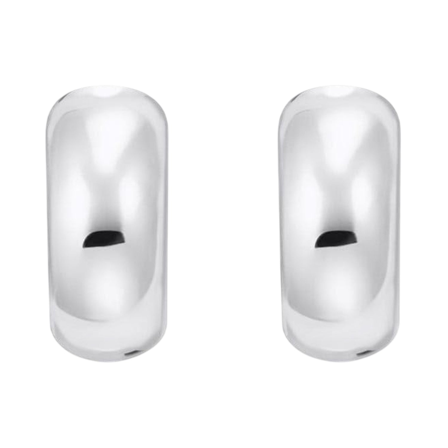 Silver - Front - Thomas Sabo Polished Chunky Hoop Earrings