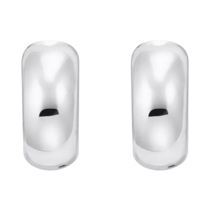 Silver - Front - Thomas Sabo Polished Chunky Hoop Earrings