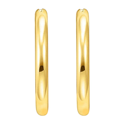 Gold - Front - Thomas Sabo Womens-Ladies Polished Hoop Earrings