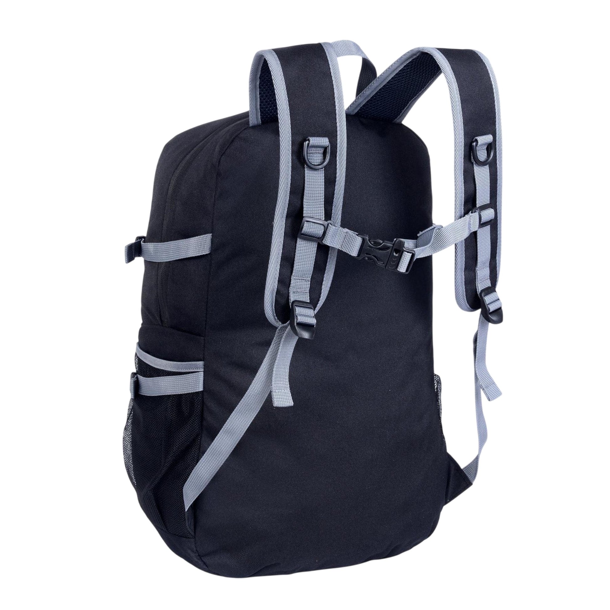 Black - Back - Gelert Foldable Hiking Backpack