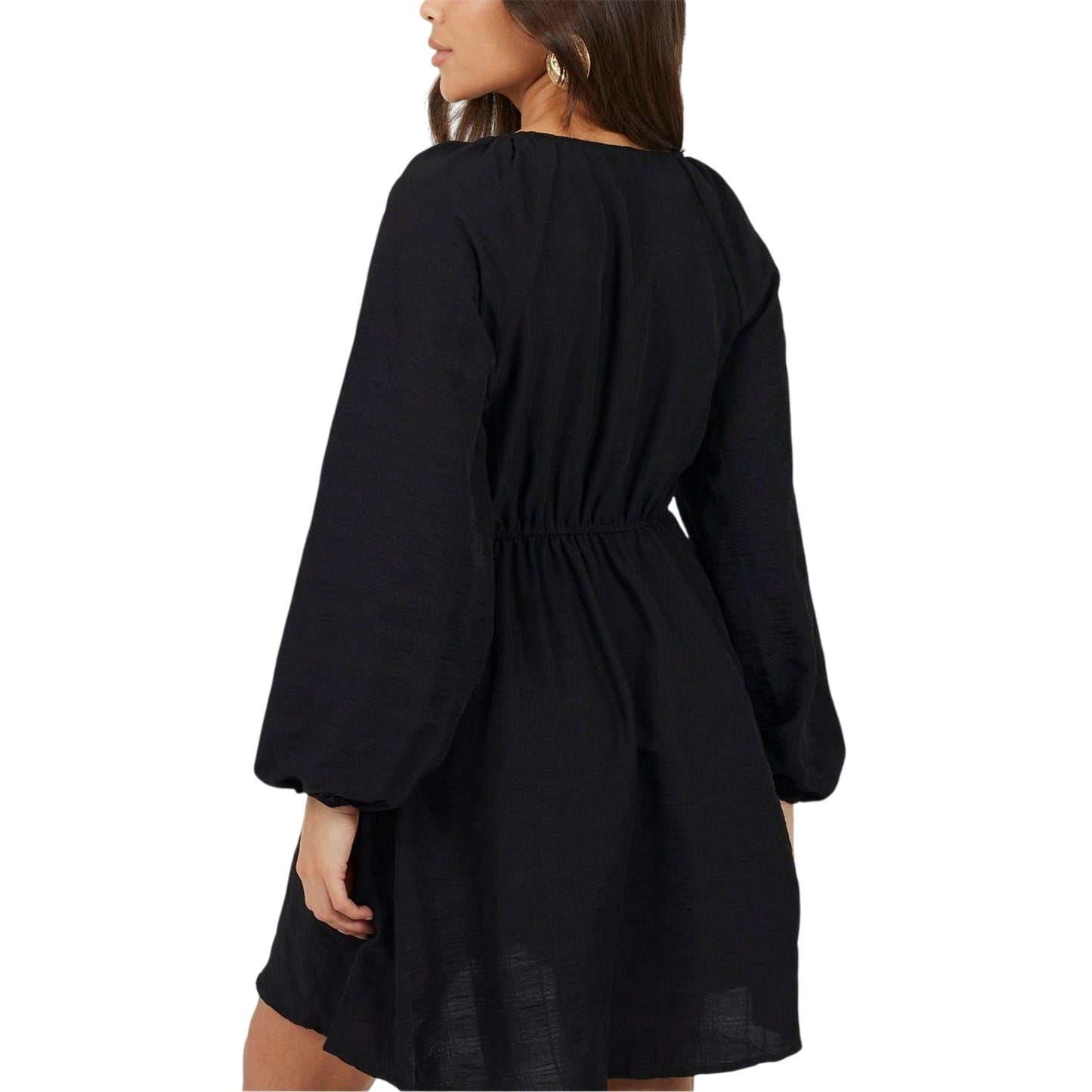 Black - Back - Brave Soul Womens-Ladies A-line Mini Dress